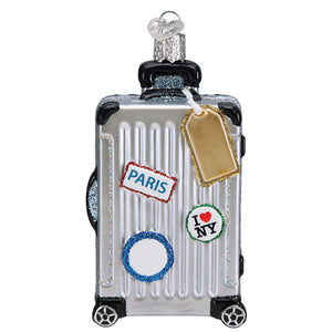 Rolling Suitcase Christmas Ornament