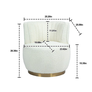360 Degree Swivel Cuddle Barrel Accent Sofa Chair