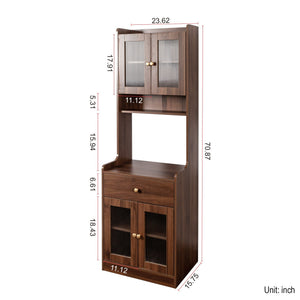 Kitchen Pantry Hutch Storage Cabinet Farmhouse Style