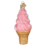 Strawberry Swirl Soft Serve Ornament