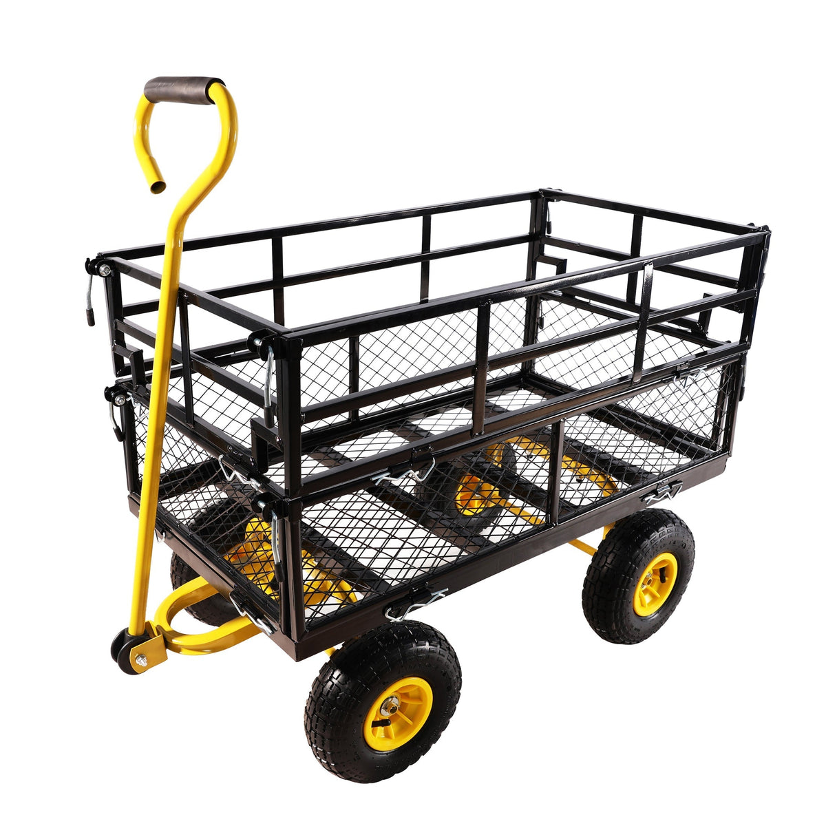 Outdoor Wagon Cart with Metal Frame - Green