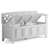Amherst Solid Wood Entryway Storage Bench in White
