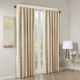 Jacquard lined total blackout rod pocket/back tab curtain panel (only 1 pc panel)
