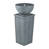Zen Bowl Water Fountain Outdoor Bird Feeder and Garden Feature