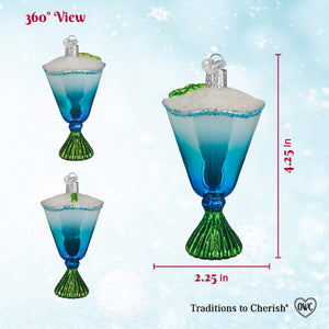 Blue Glacier Cocktail Ornament