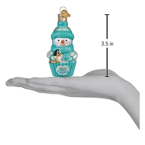 Snow Baby Cupcake Boy Ornament