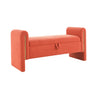 Modern Teddy Upholstered Large Bed End Bench With Arms And Storage