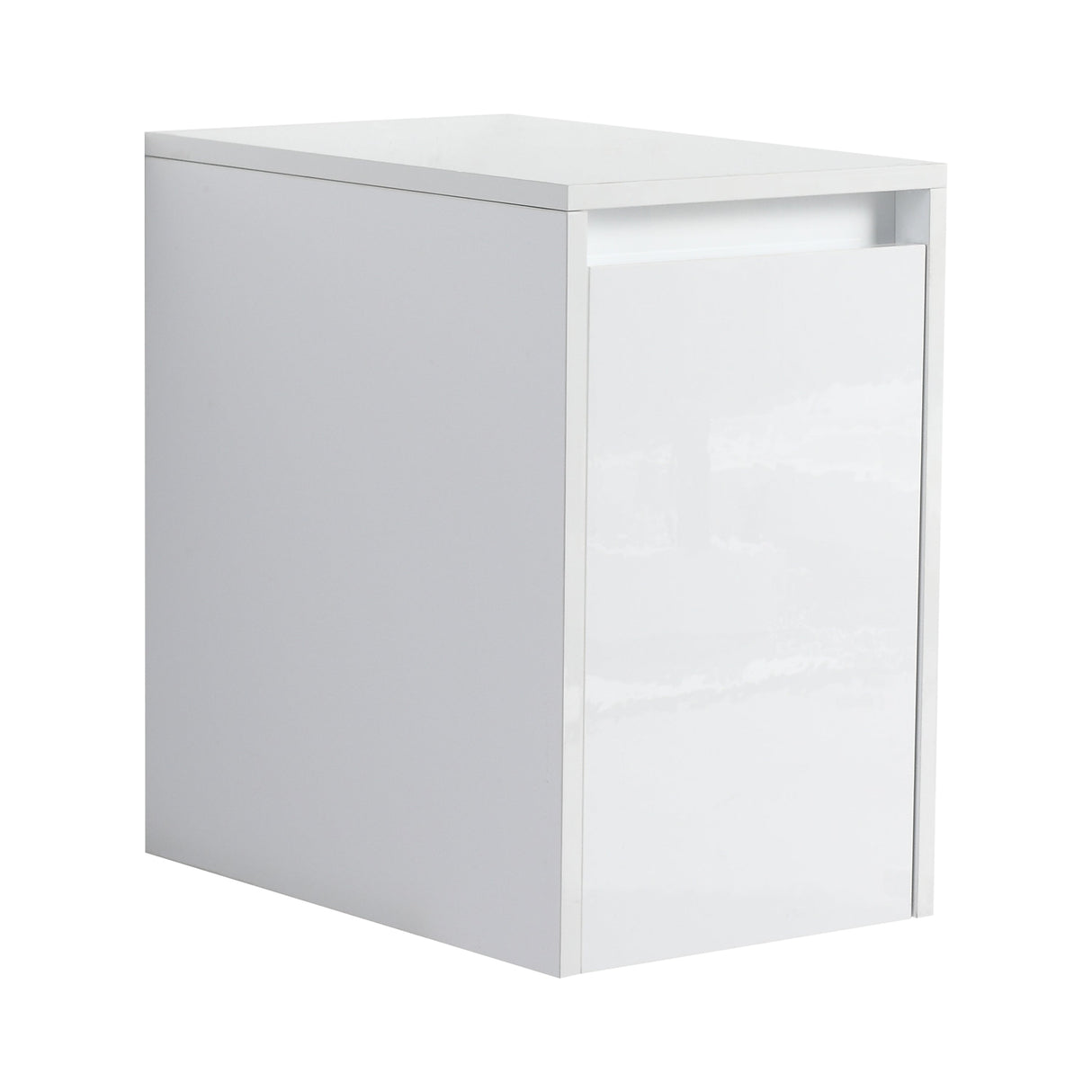 12" Bathroom Side Cabinet, Soft Close Doors, Float Mounting Design, Glossy