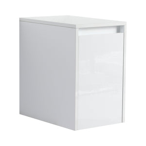12" Bathroom Side Cabinet, Soft Close Doors, Float Mounting Design, Glossy