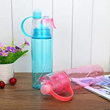 2-Pack Hydration Water Bottle with Spray Mist 600ML