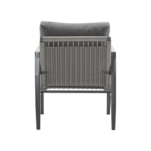 Modern Lounge Chair With Rope Accents And Cushions