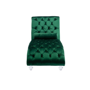 Chaise Lounge Indoor, Button Tufted Upholstered Chaise Lounge Chair With Pillow