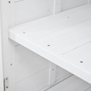 TOPMAX 65.7'' Tall Garden Potting Bench Table with Hutch