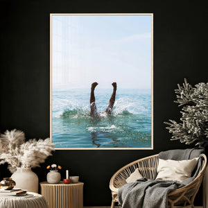 Splash Dive Wall Art – Ocean Waves Canvas Print, Summer Swim