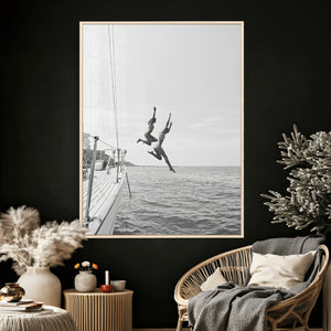 Ocean Dive Wall Art – Summer Splash Canvas Print, Waves &