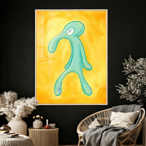 Squidward Tentacles Wall Art Canvas Print – Bold and Brash