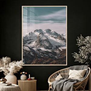 Alpine Mountain Landscape Wall Art Canvas Print, Snowy Peak