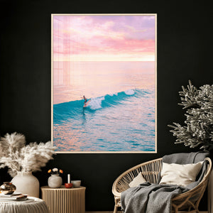 Sunset Surf Wall Art Canvas Print – Coastal Ocean
