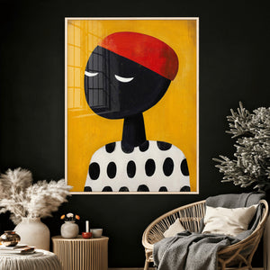 Abstract Portrait Wall Art Canvas Print, Framed Modern