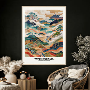 Yayoi Kusama Japanese Landscape Wall Art Canvas Print,