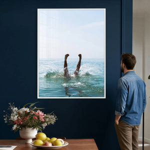 Splash Dive Wall Art – Ocean Waves Canvas Print, Summer Swim