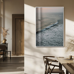 Ocean Waves Wall Art Canvas Print – Framed Coastal Serenity
