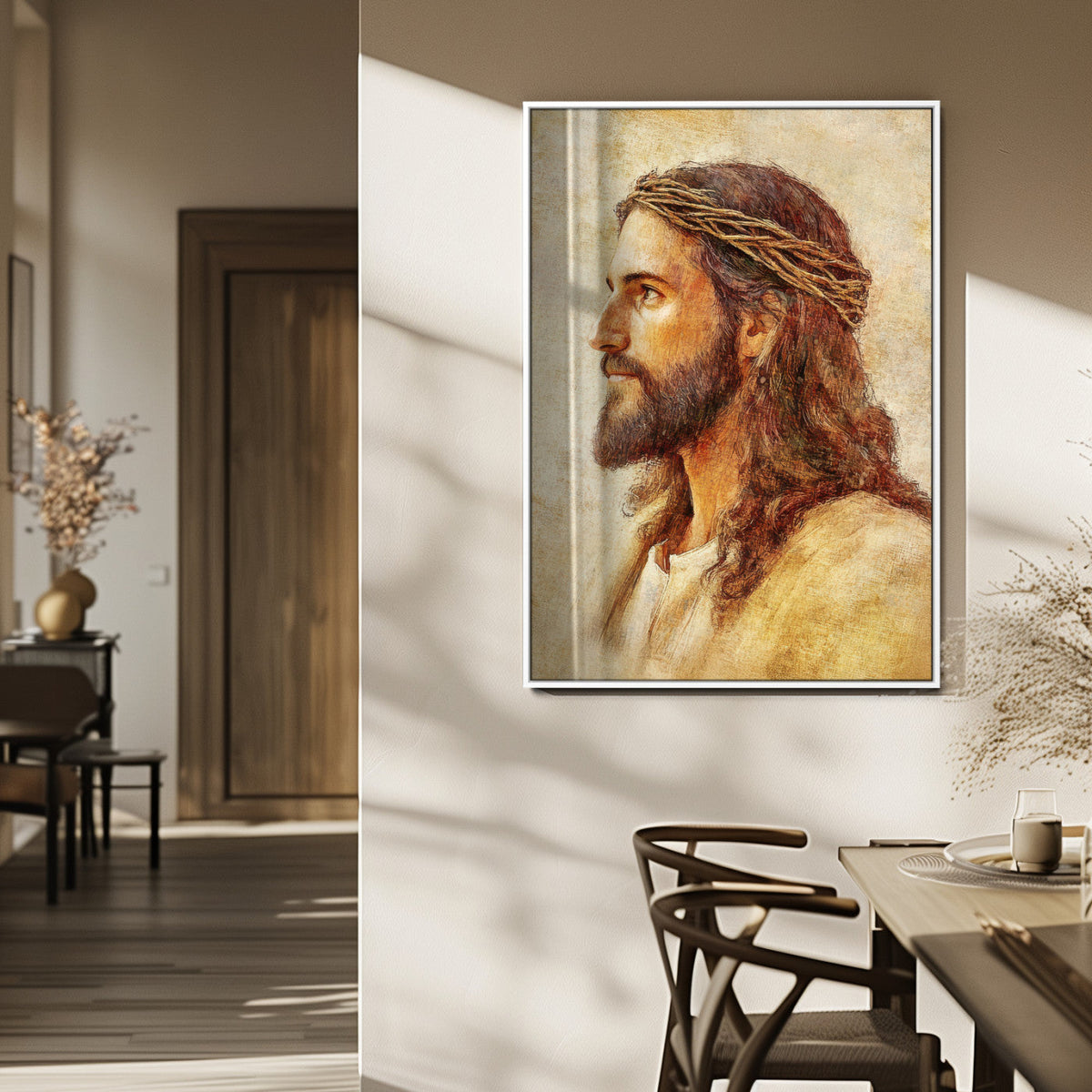 Spiritual Portrait Wall Art – Framed Inspirational Canvas