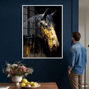 Abstract Horse Wall Art Canvas Print – Painting Style