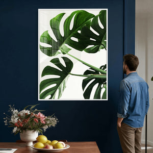 Abstract Teal Blue Wall Art Canvas Print, Modern Abstract