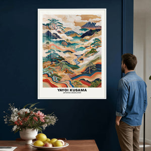 Yayoi Kusama Japanese Landscape Wall Art Canvas Print,