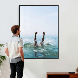 Splash Dive Wall Art – Ocean Waves Canvas Print, Summer Swim