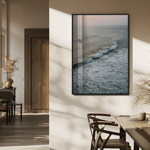 Ocean Waves Wall Art Canvas Print – Framed Coastal Serenity
