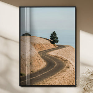 Winding Road Wall Art – Framed Scenic Landscape Canvas
