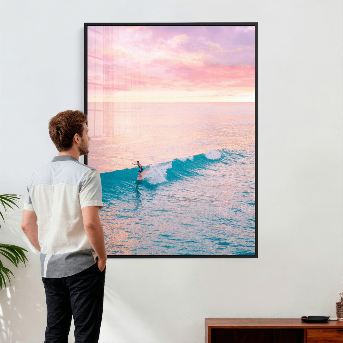 Sunset Surf Wall Art Canvas Print – Coastal Ocean