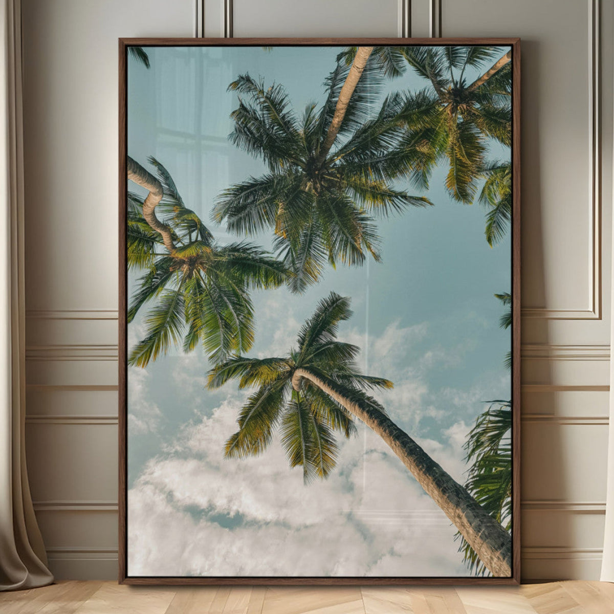 Tropical Palm Trees Wall Art Canvas Print – Coastal Nature