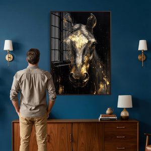 Abstract Horse Wall Art Canvas Print – Painting Style