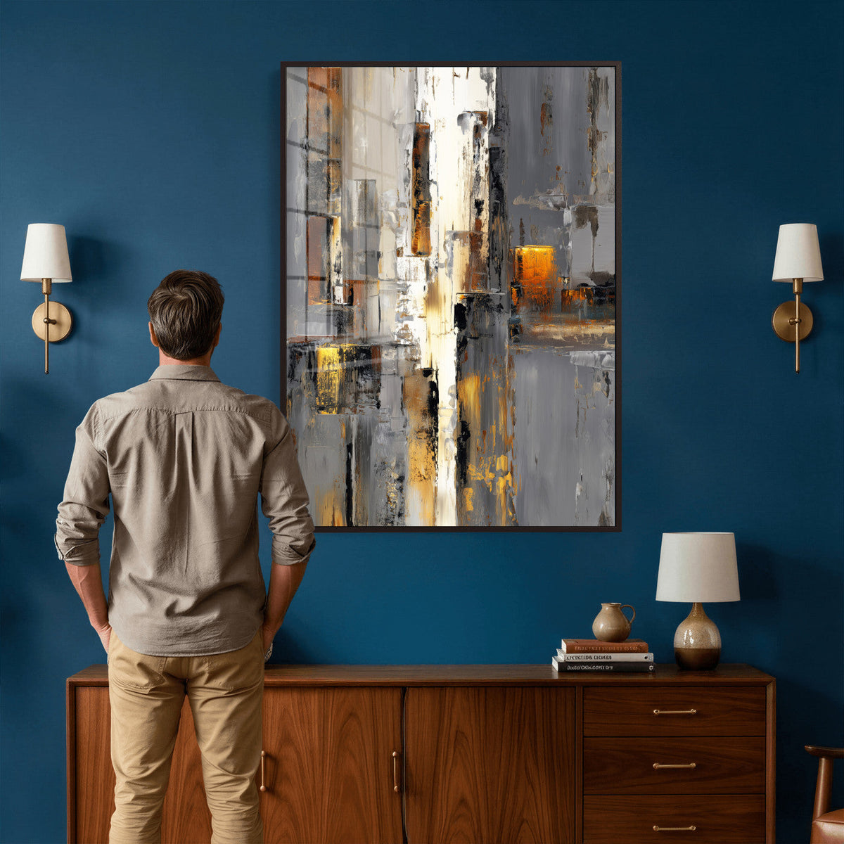 Abstract Urban Reflection Wall Art Canvas Print