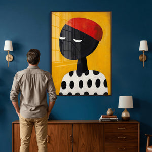 Abstract Portrait Wall Art Canvas Print, Framed Modern