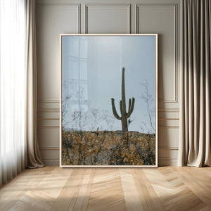 Saguaro Cactus Wall Art Canvas Print – Framed Southwestern