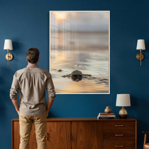 Sea Turtle Hatchling Wall Art Canvas Print – Soft Coastal