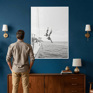 Ocean Dive Wall Art – Summer Splash Canvas Print, Waves &