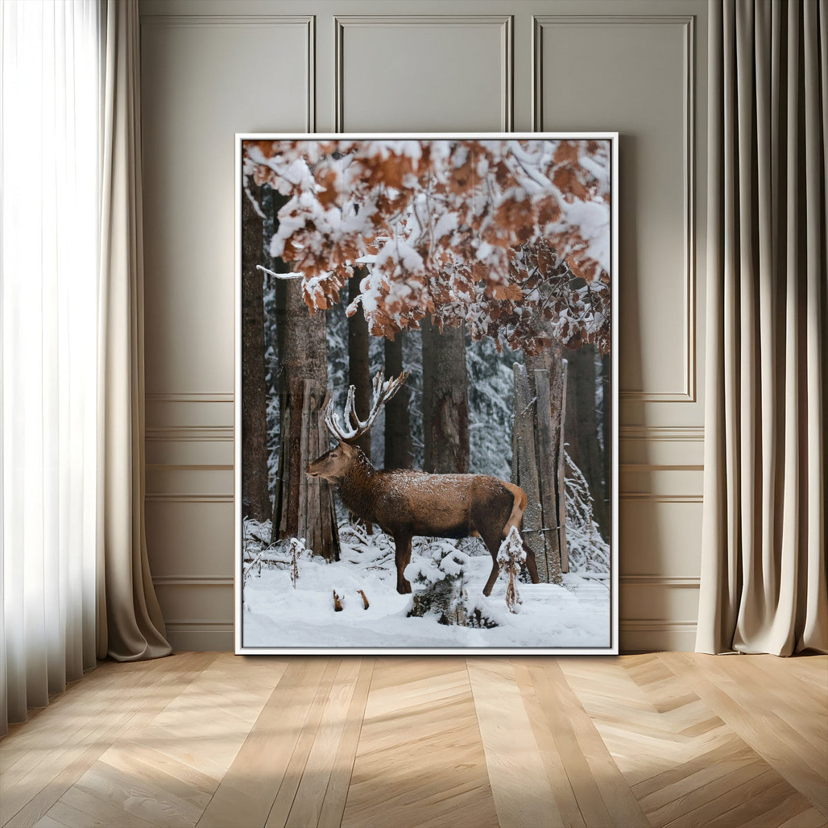 Serene Landscape Wall Art Canvas Print – Framed Winter
