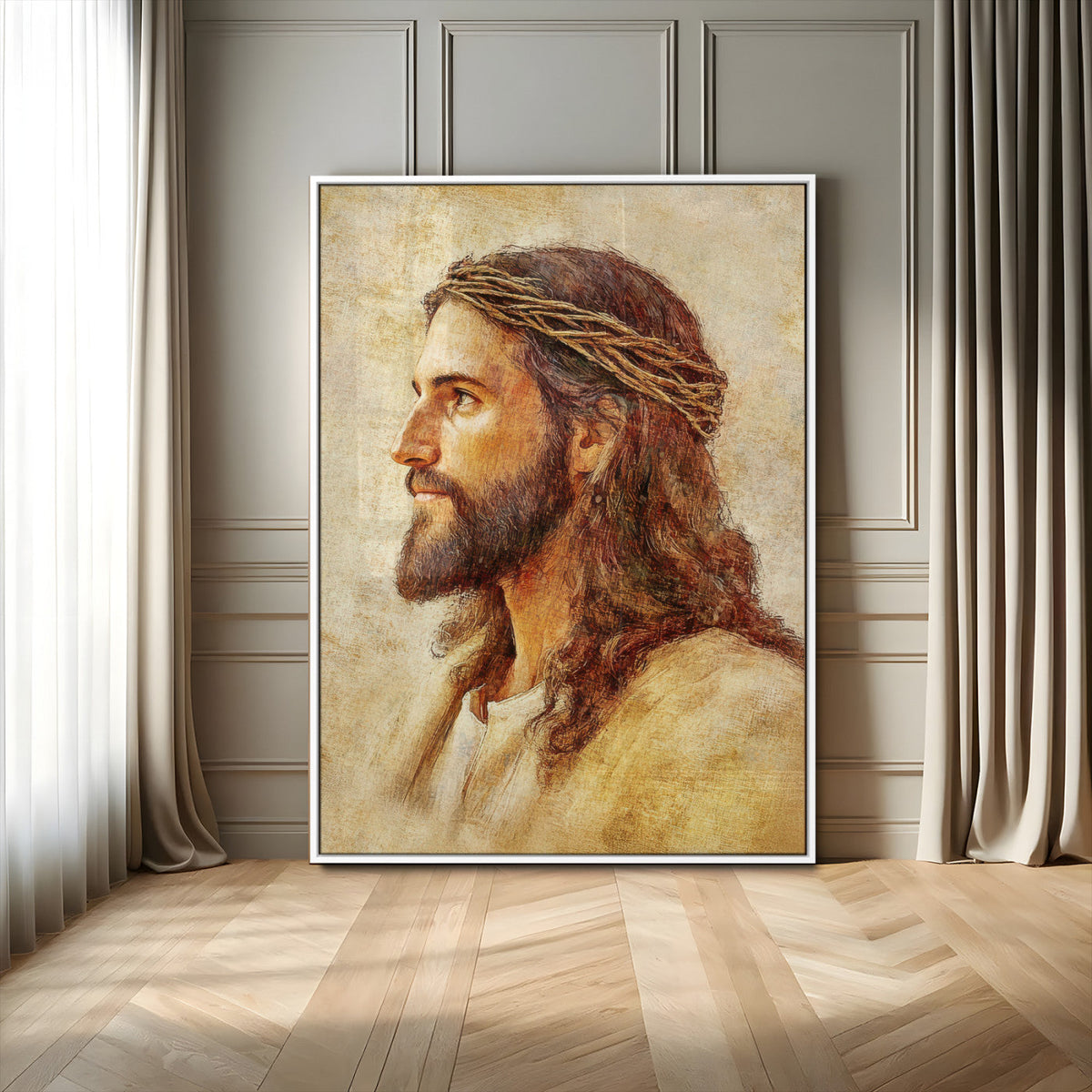 Spiritual Portrait Wall Art – Framed Inspirational Canvas
