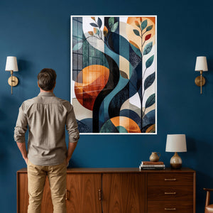 Abstract Flower Wall Art Canvas Print