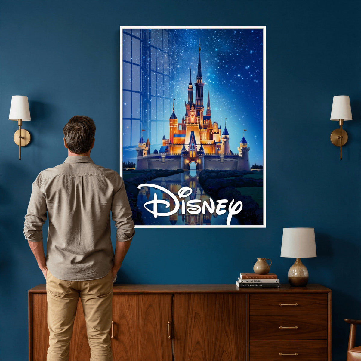 Disney Castle Wall Art – Framed Magic Kingdom Canvas