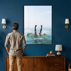 Splash Dive Wall Art – Ocean Waves Canvas Print, Summer Swim