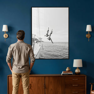 Ocean Dive Wall Art – Summer Splash Canvas Print, Waves &