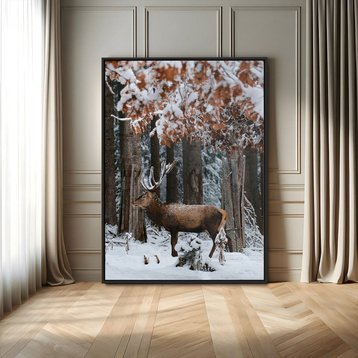 Serene Landscape Wall Art Canvas Print – Framed Winter