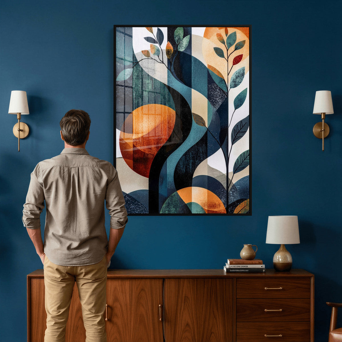 Abstract Flower Wall Art Canvas Print
