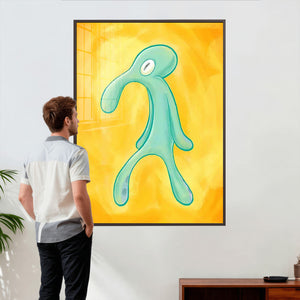 Squidward Tentacles Wall Art Canvas Print – Bold and Brash